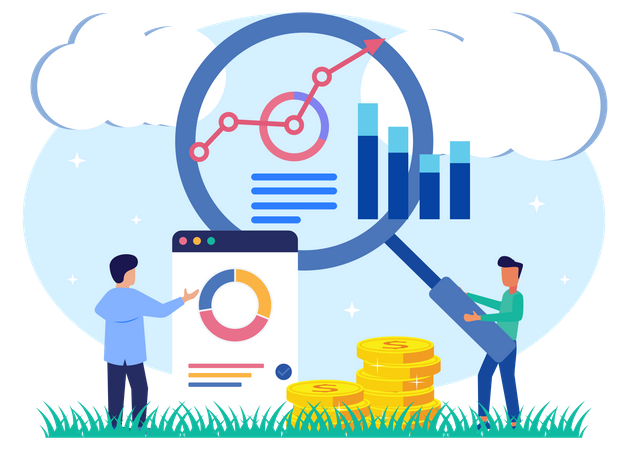 Business stats  Illustration