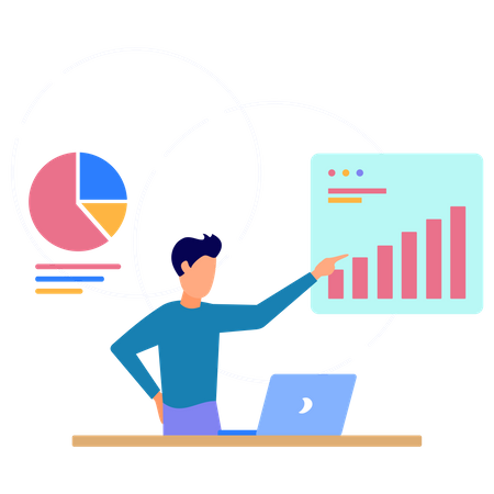 Business stats  Illustration