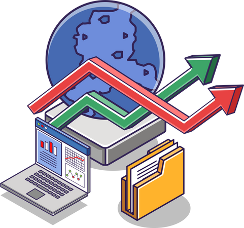 Business stats  Illustration