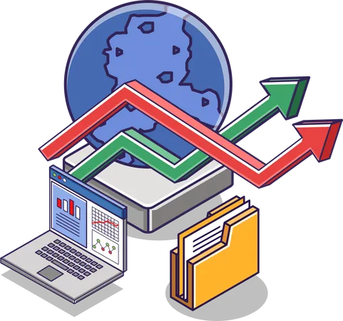 Business stats  Illustration