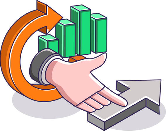 Business stats  Illustration