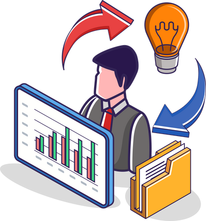 Business stats  Illustration