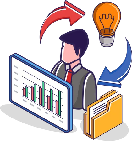 Business stats  Illustration