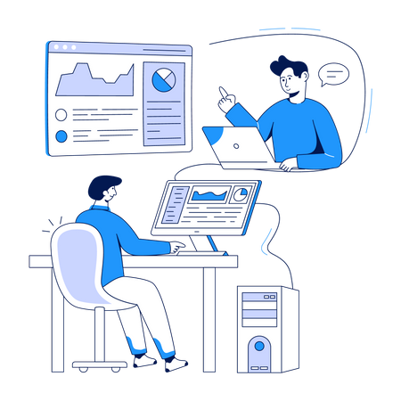 Business stats  Illustration