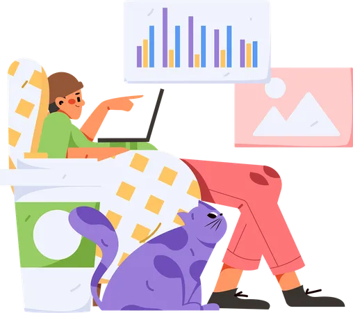 Business stats  Illustration