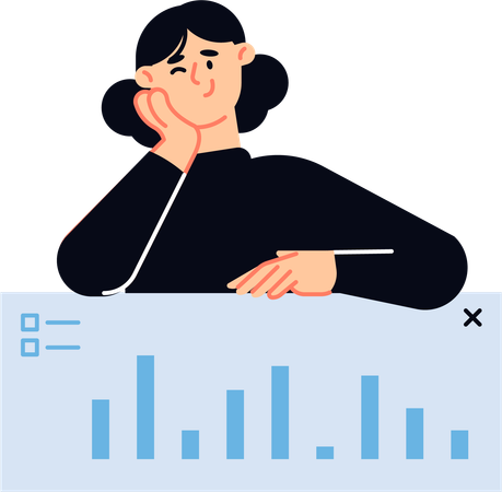 Business stats  Illustration