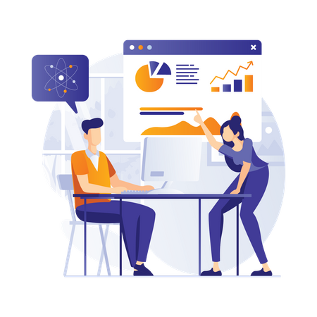 Business stats 일러스트레이션
