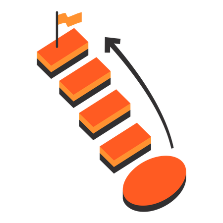 Business step up Staircase  Illustration