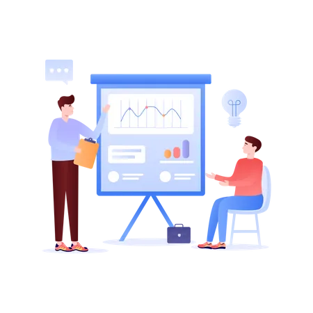 Easy To Use Flat Illustration Of Business Strategy Illustration