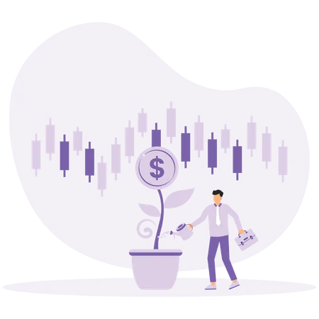 Business Strategy Analysis stock market  Illustration