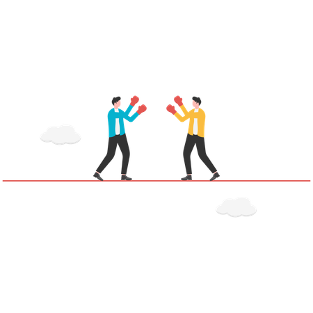 Business strategy and business conflict  Illustration