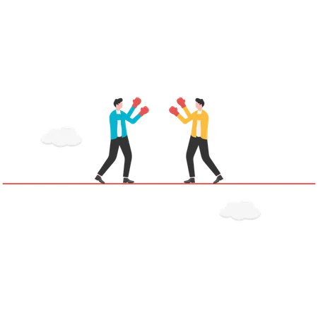 Business strategy and business conflict  Illustration