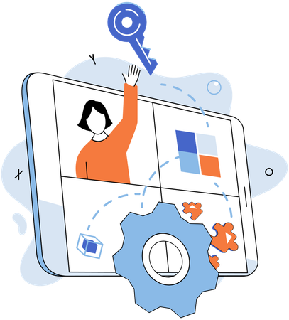 Business strategy blueprint for translating business idea into successful venture  Illustration