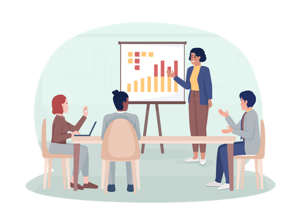 Business strategy presentation  Illustration