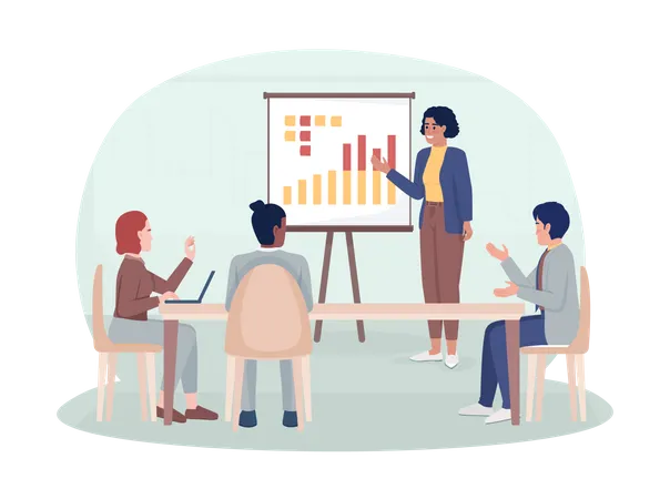 Business strategy presentation  Illustration