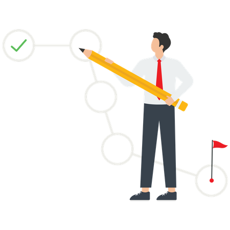 Business Strategy Steps  Illustration