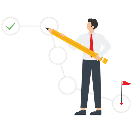 Business Strategy Steps  Illustration