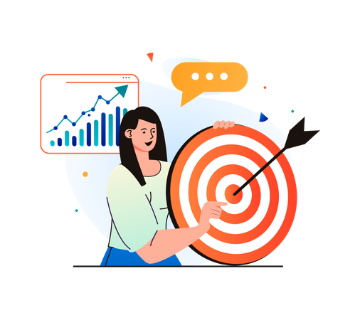 Business strategy to achieve target Illustration