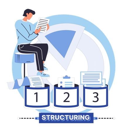 Business structure designed  Illustration