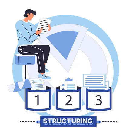 Business structure designed  Illustration