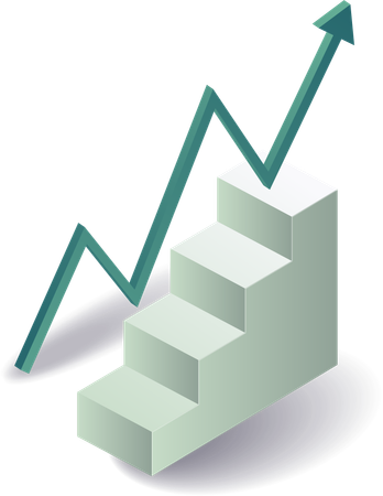 Business success and business growth  Illustration