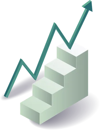 Business success and business growth  Illustration