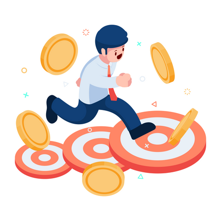Business Success and Target Achievement  イラスト
