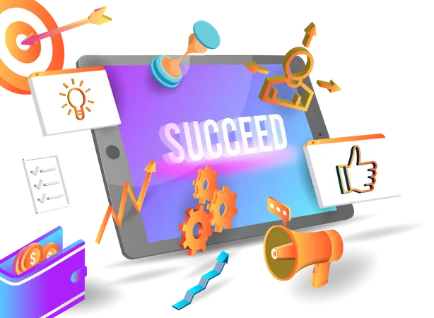 Business Success  Illustration