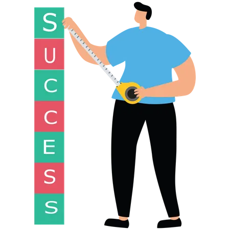 Business success measurement  Illustration
