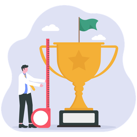 Business success measurement  Illustration