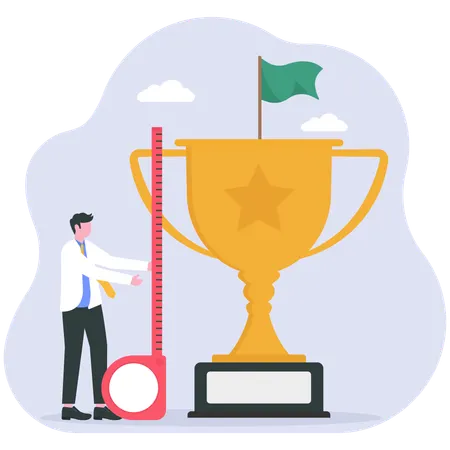 Business success measurement  Illustration