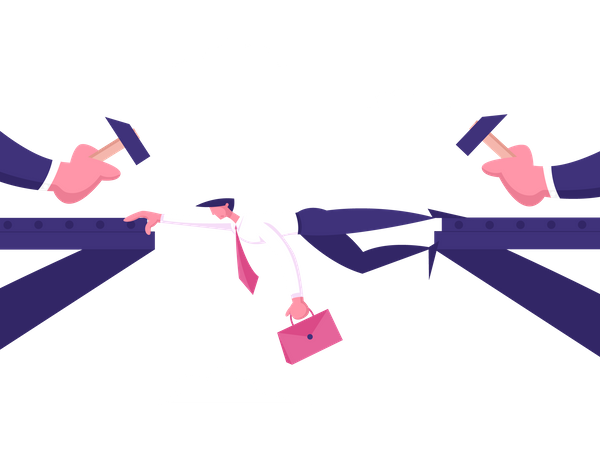 Business success obstacles Illustration