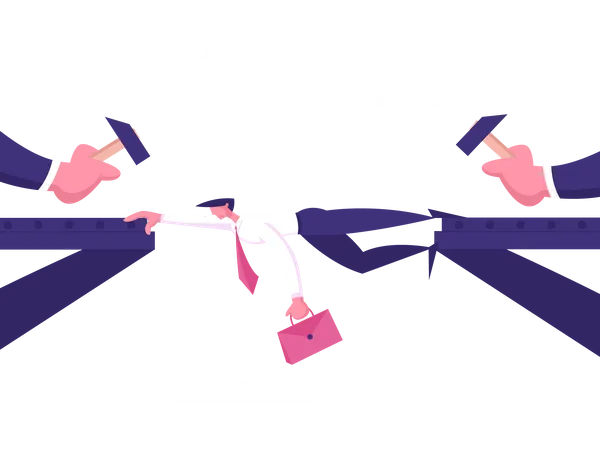 Business success obstacles  Illustration
