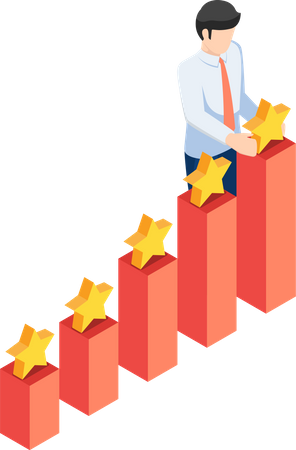 Business success rating  Illustration