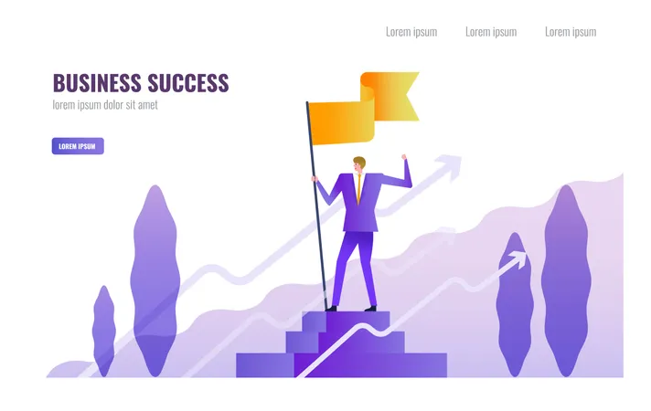 Business Successful and  Leadership concept  Illustration