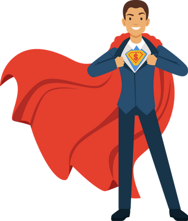 Business Superhero  Illustration