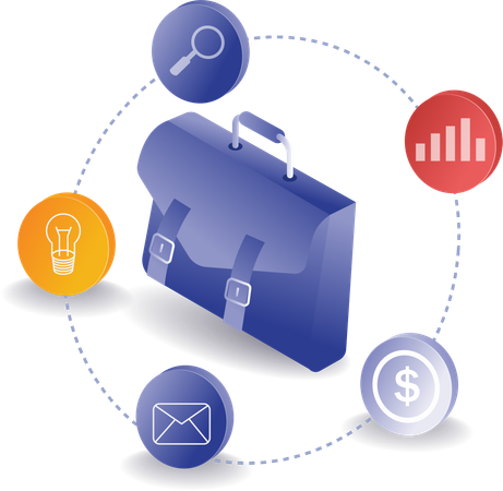 Business system management  Illustration