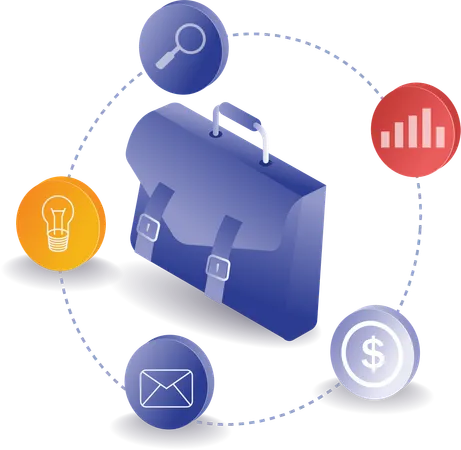 Business system management  Illustration