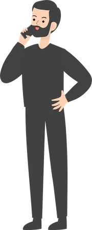 Man Presenting Character Design Illustration