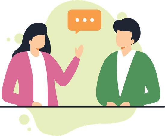 Business talking with colleague Illustration