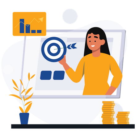 Business target acheivement  Illustration