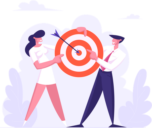 Business target achievement Illustration