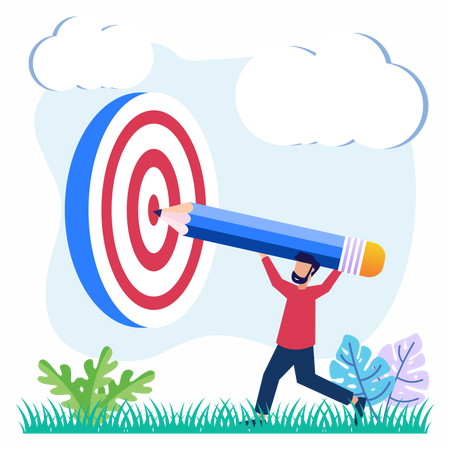 Business Target Achievement Illustration