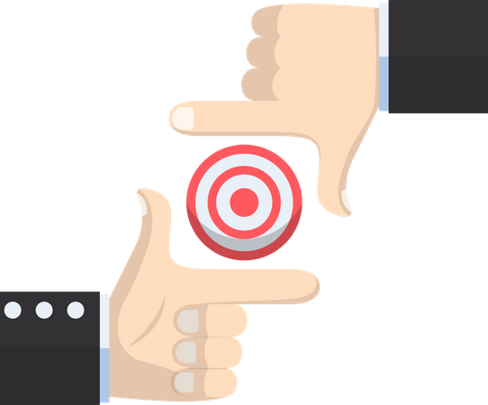 Business target achievement Illustration