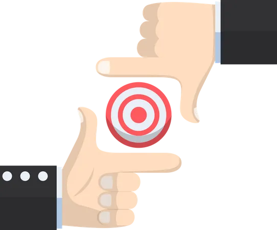 Businessman Hands Forming A Frame And Focus On Target Business Target Concept Illustration