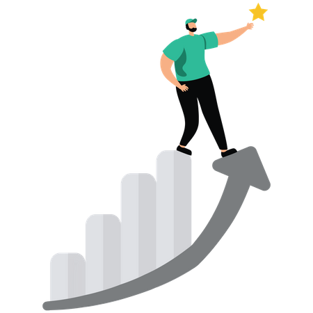 Business target achievement  Illustration