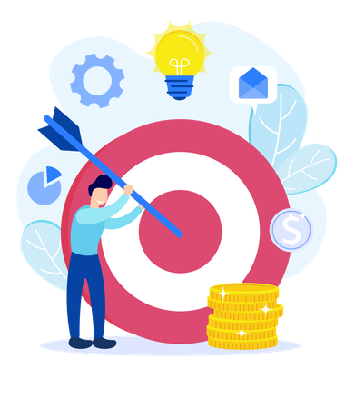 Business Target Achievement  Illustration