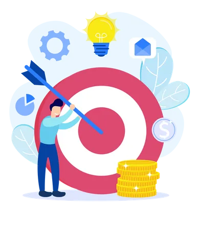 Business Target Achievement  Illustration