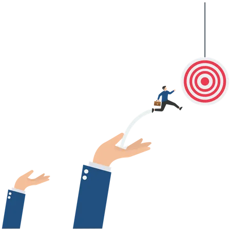 Business target achievement  Illustration