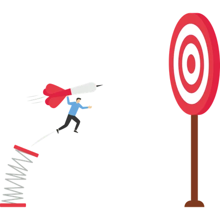 Business target achievement  Illustration